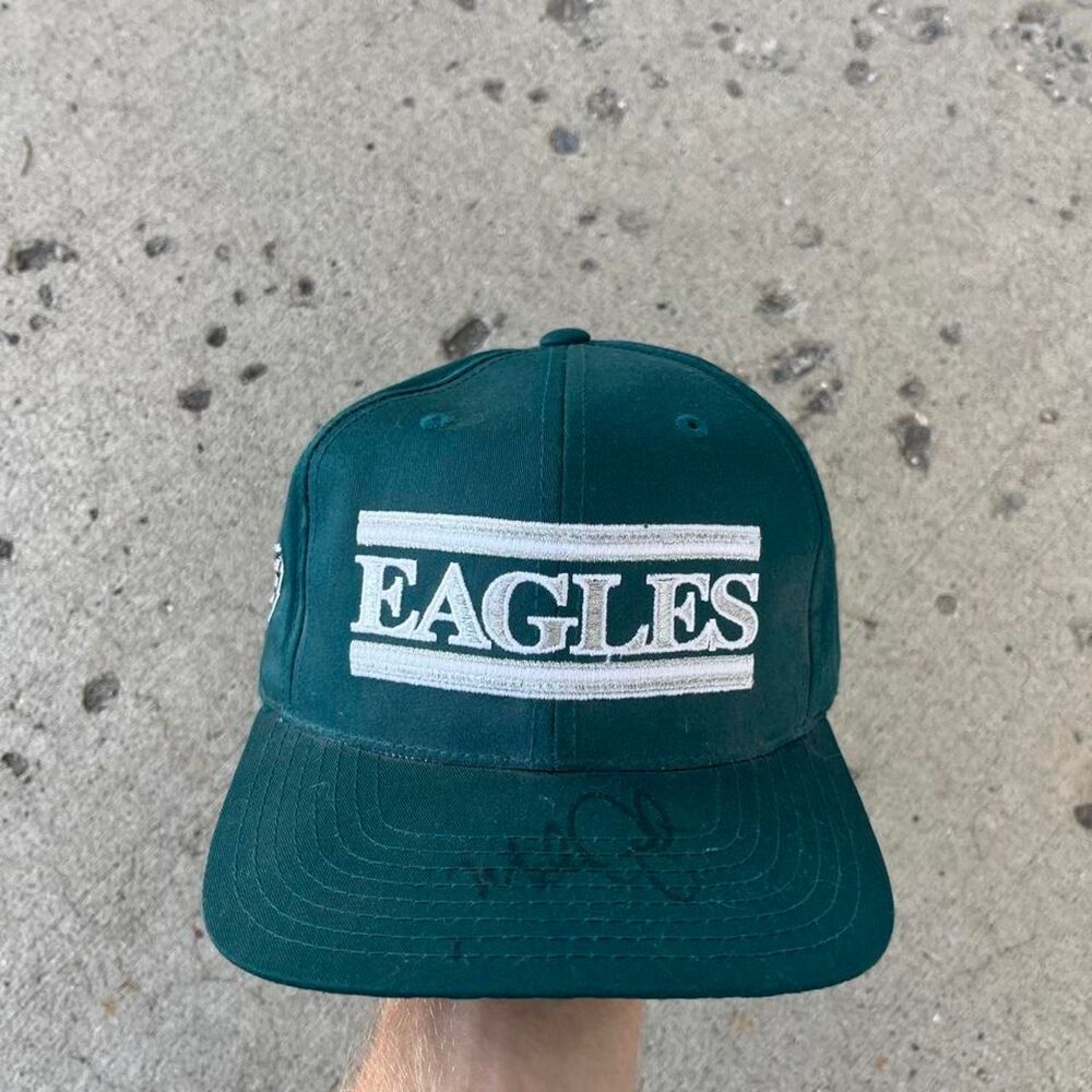 Vintage 90s Philadelphia Eagles Annco Signed Hat